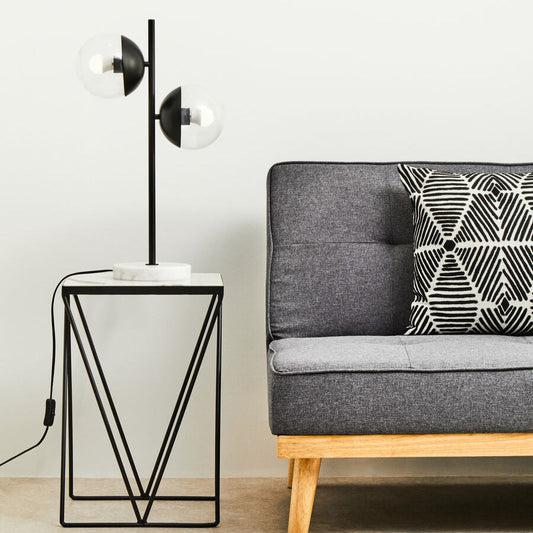 Shalimar Side Table With Matte Black Legs