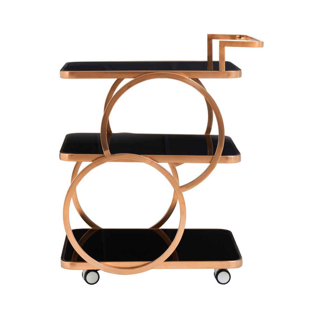 Alvaro Rose Gold Drinks Trolley
