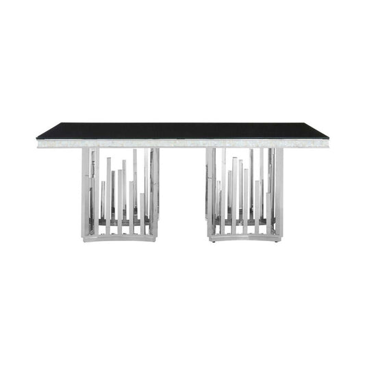 Eliza Silver Finish Dining Table