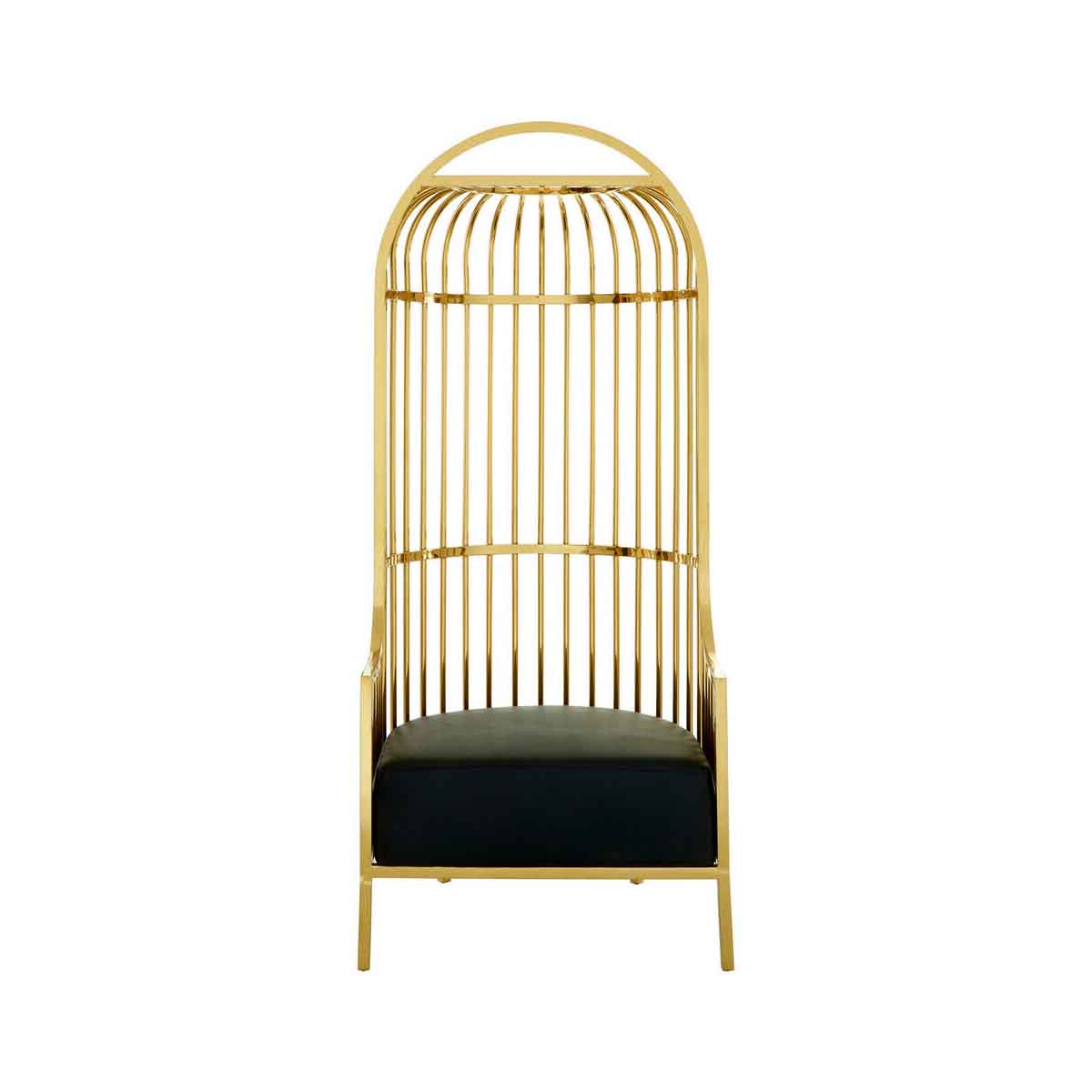 Eliza Gold Finish Dome Cage Chair