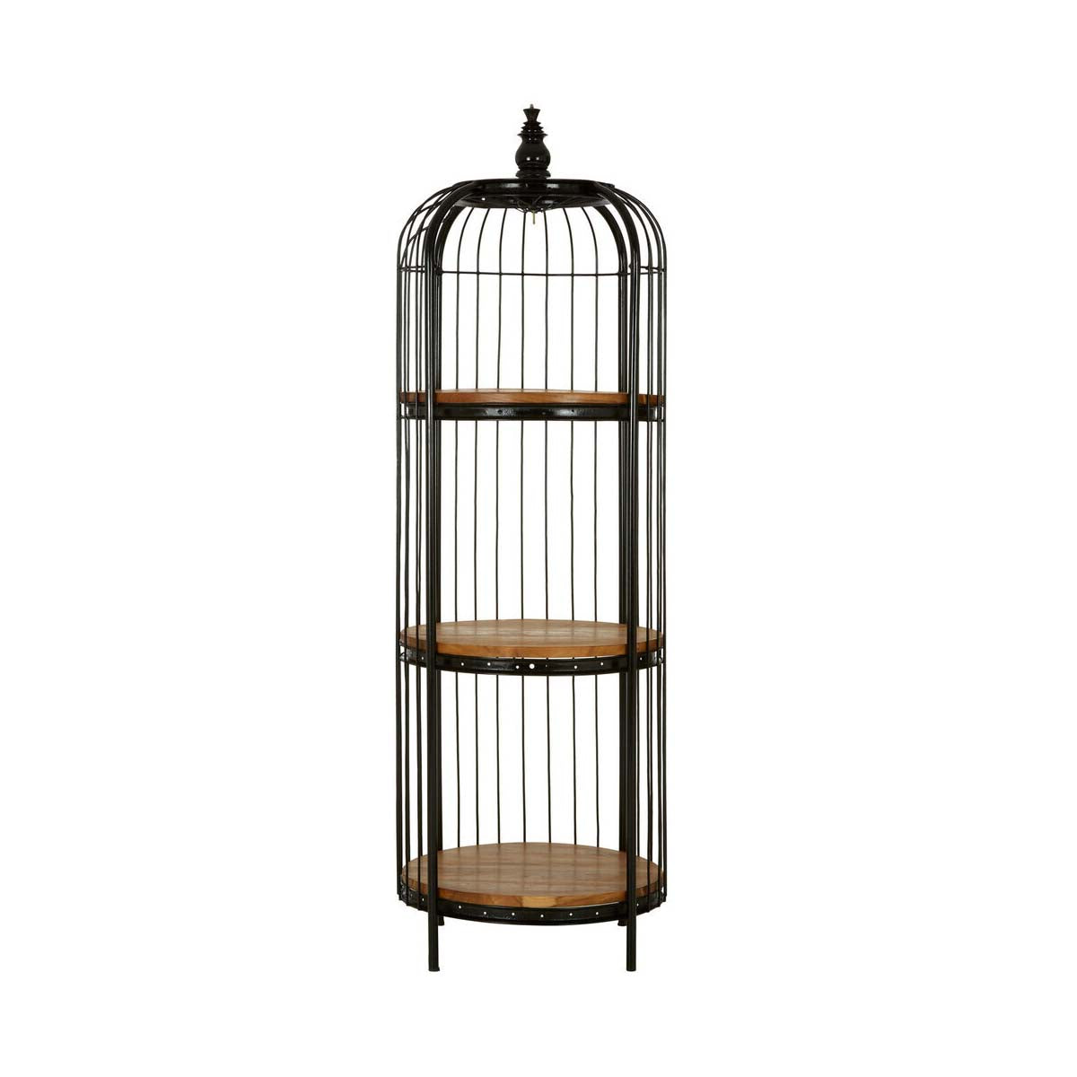 Mantis Small Black Finish Birdcage Shelf Unit