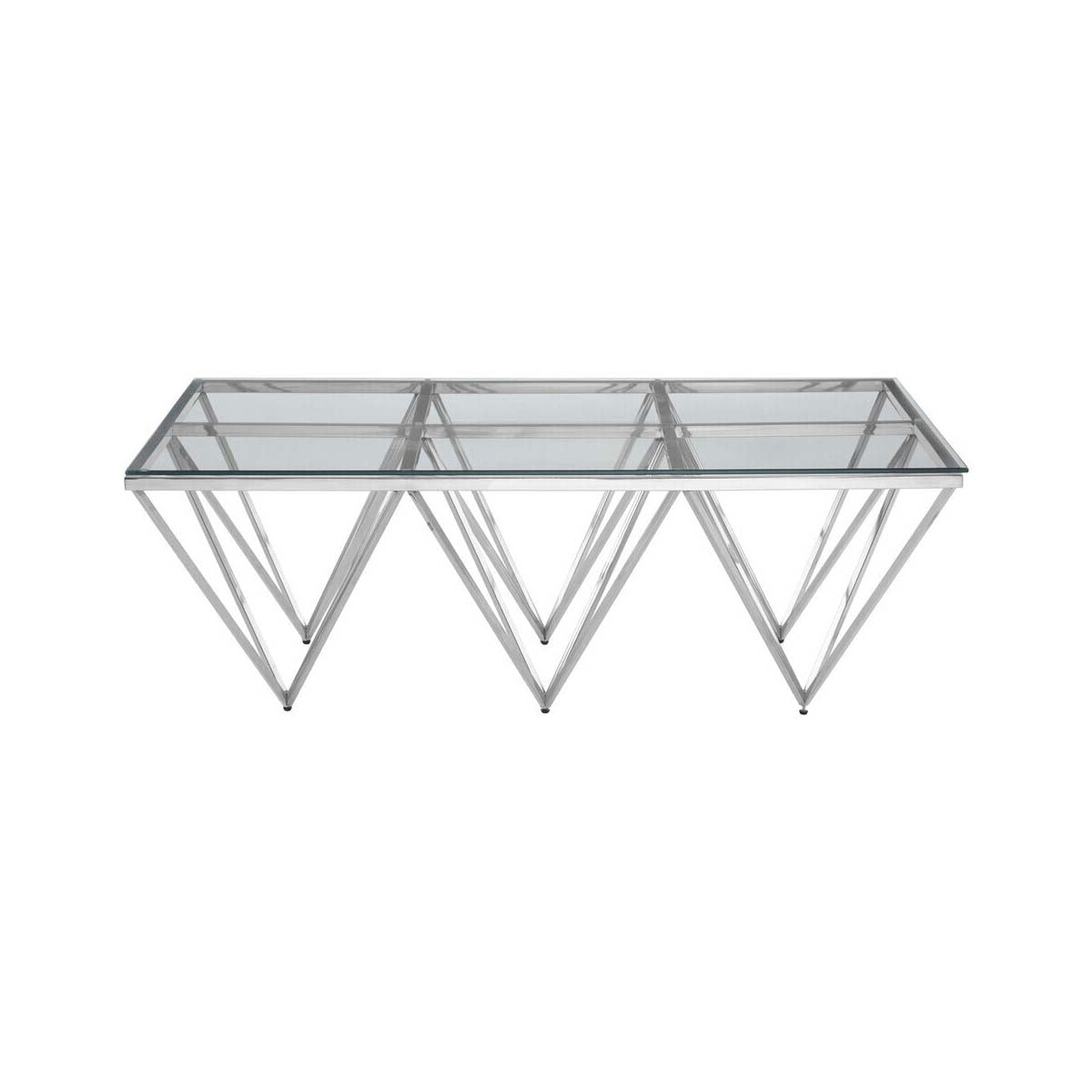 Allure Prismatic Silver Base Coffee Table