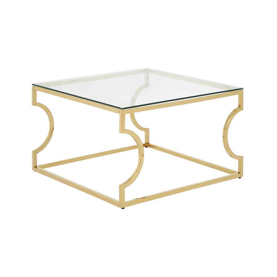 Allure Tempered Glass Curved Frame Coffee Table