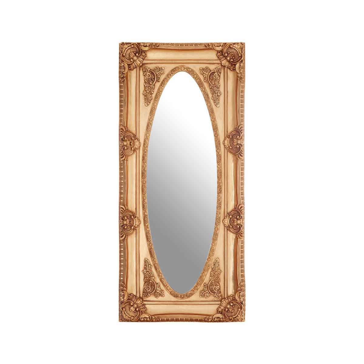 Marseille Gold Finish Oval Border Wall Mirror
