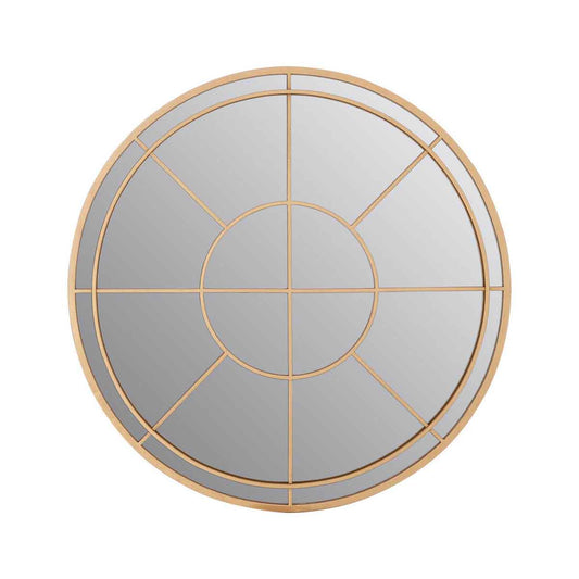 Beauly Gold Finish Round Wall Mirror