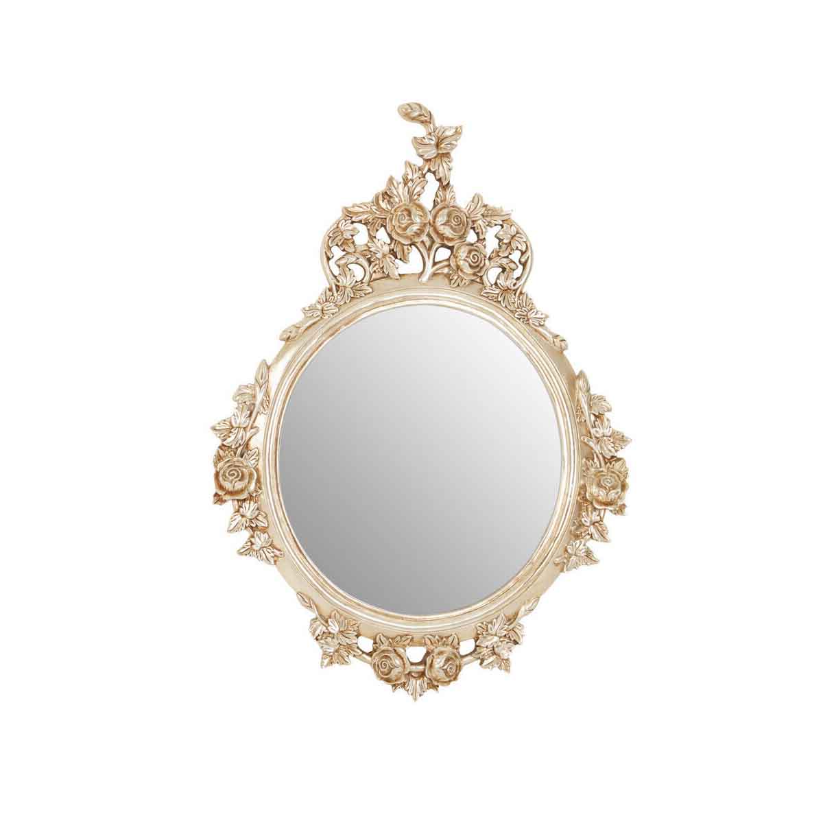 Marseille Champagne Finish Round Wall Mirror