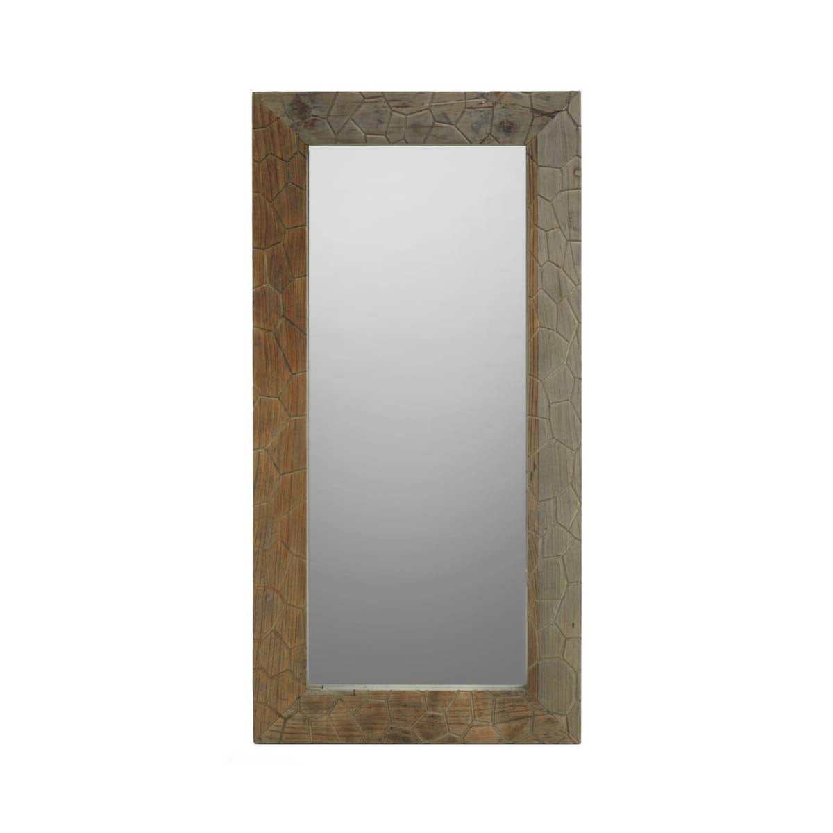 Malay Recycled Elm Wood Wall Mirror