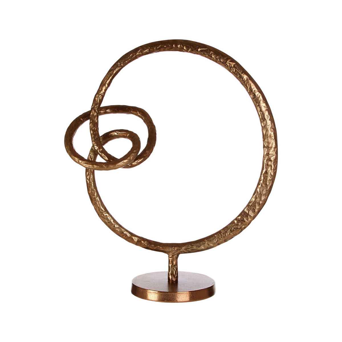 Nexus Round Rough Bronze Sculpture