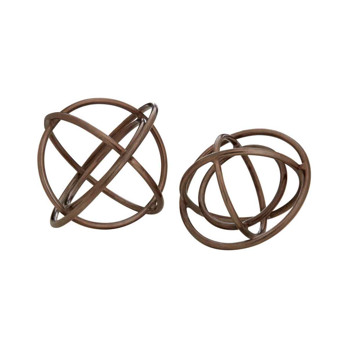 Nexus Set of Two Bronze Finish Sculptures