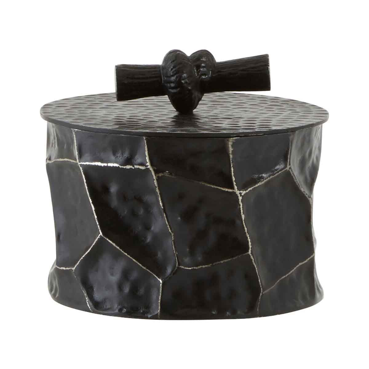 Akola Small Trinket Box in Black and Gold