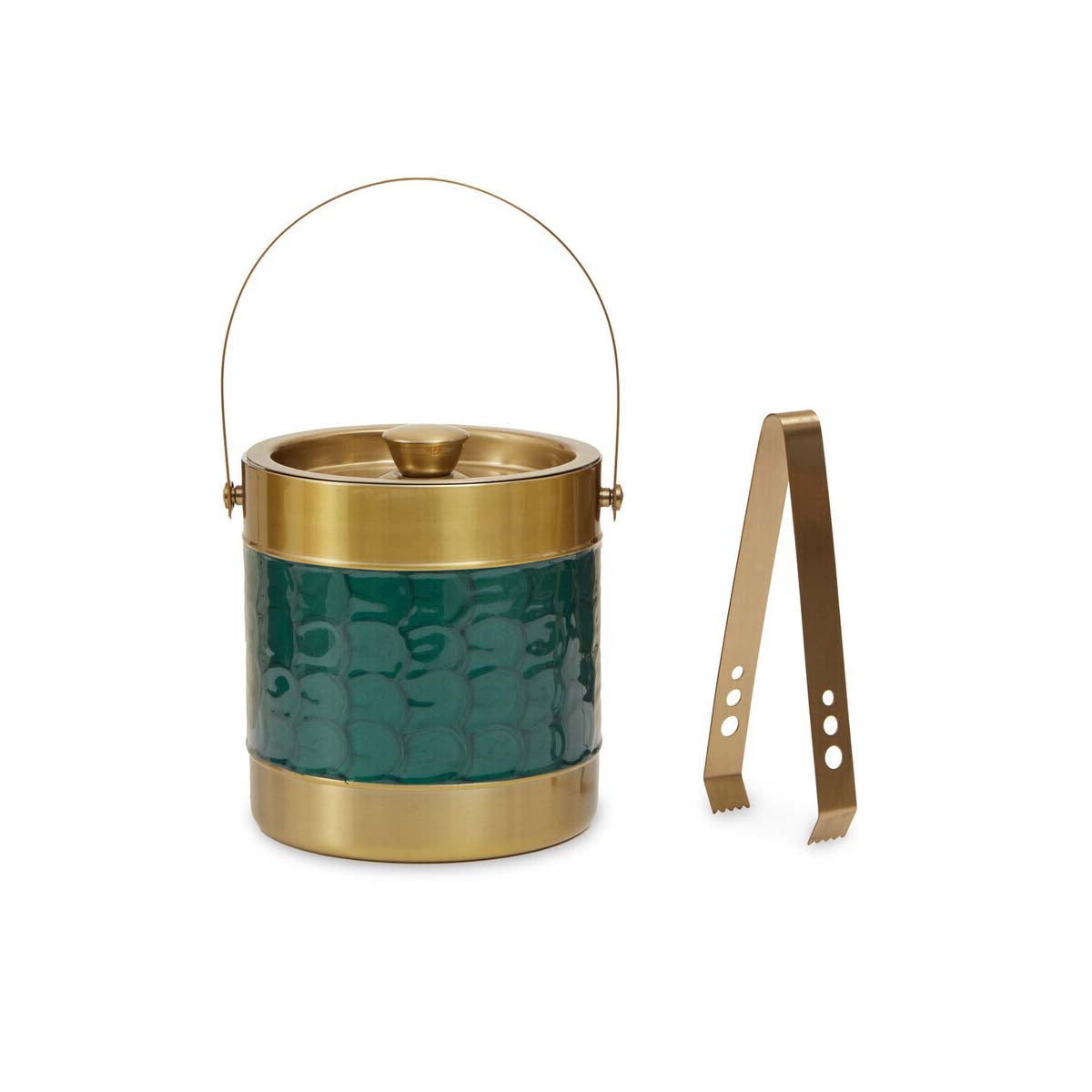 Carolina Green Enamel Ice Bucket