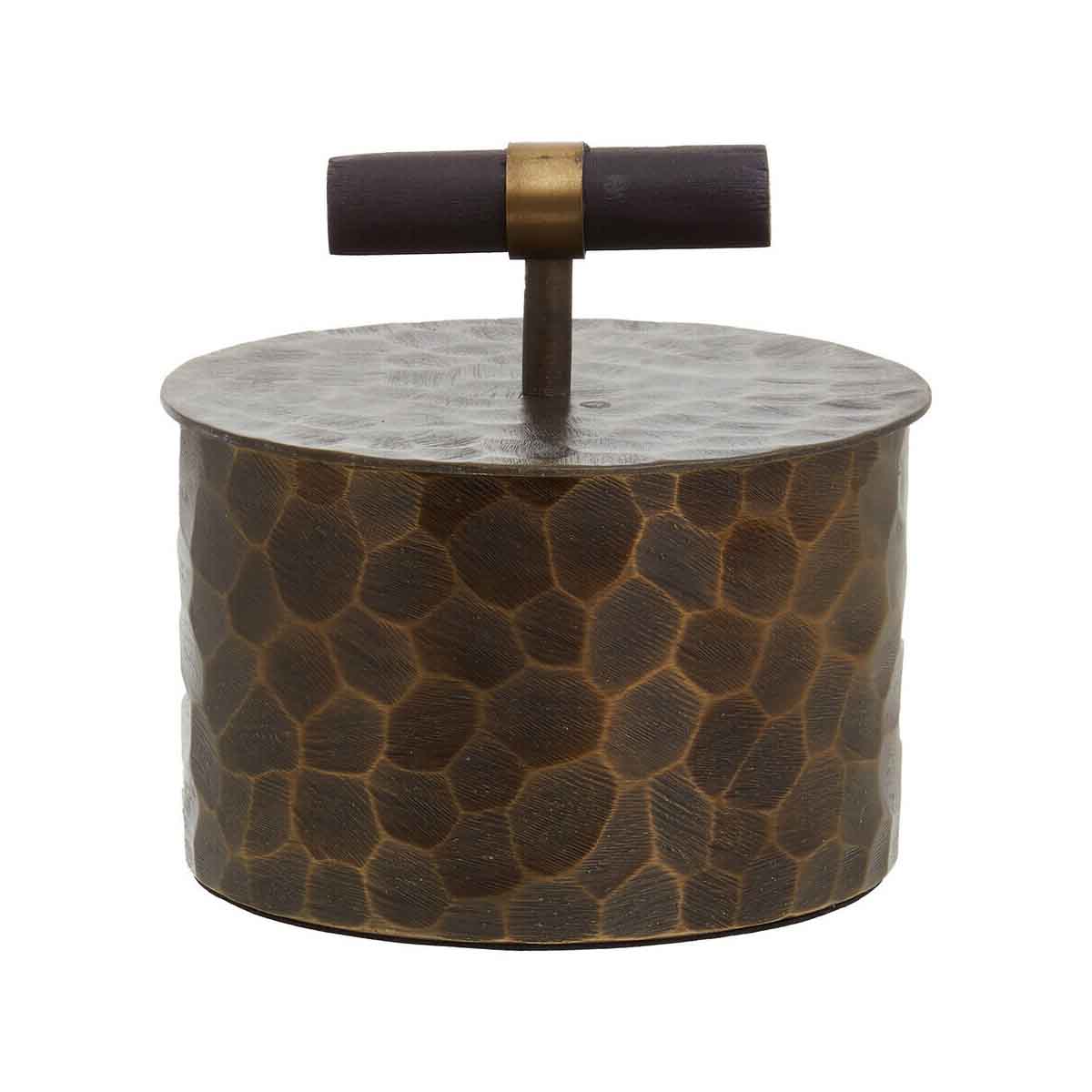 Akola Small Antique Gold Trinket Box