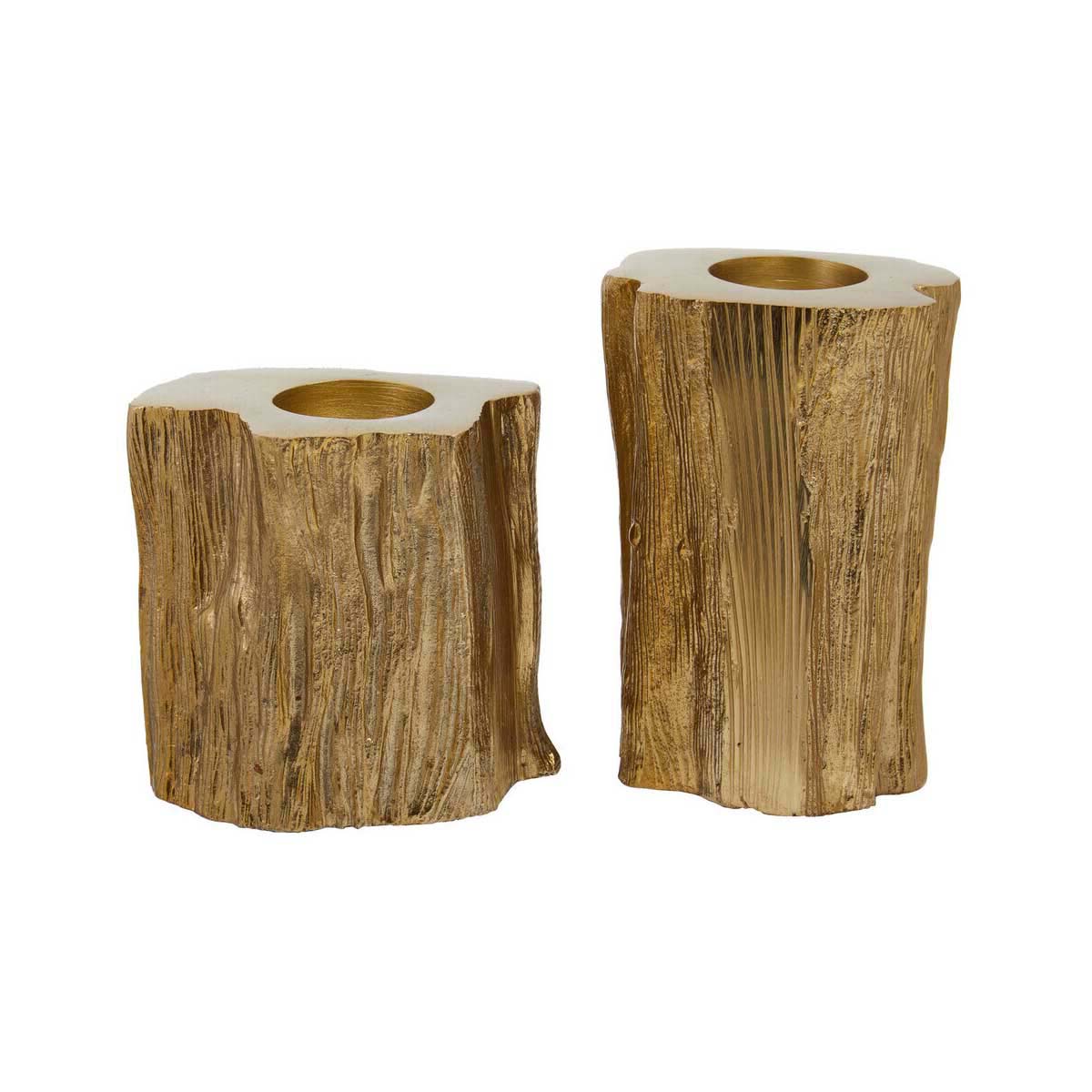 Akola Set Of Two Gold Tealight Holders