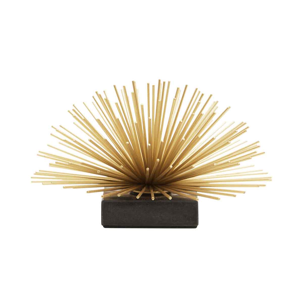 Mirano Gold Finish Starburst With Black Marble Base