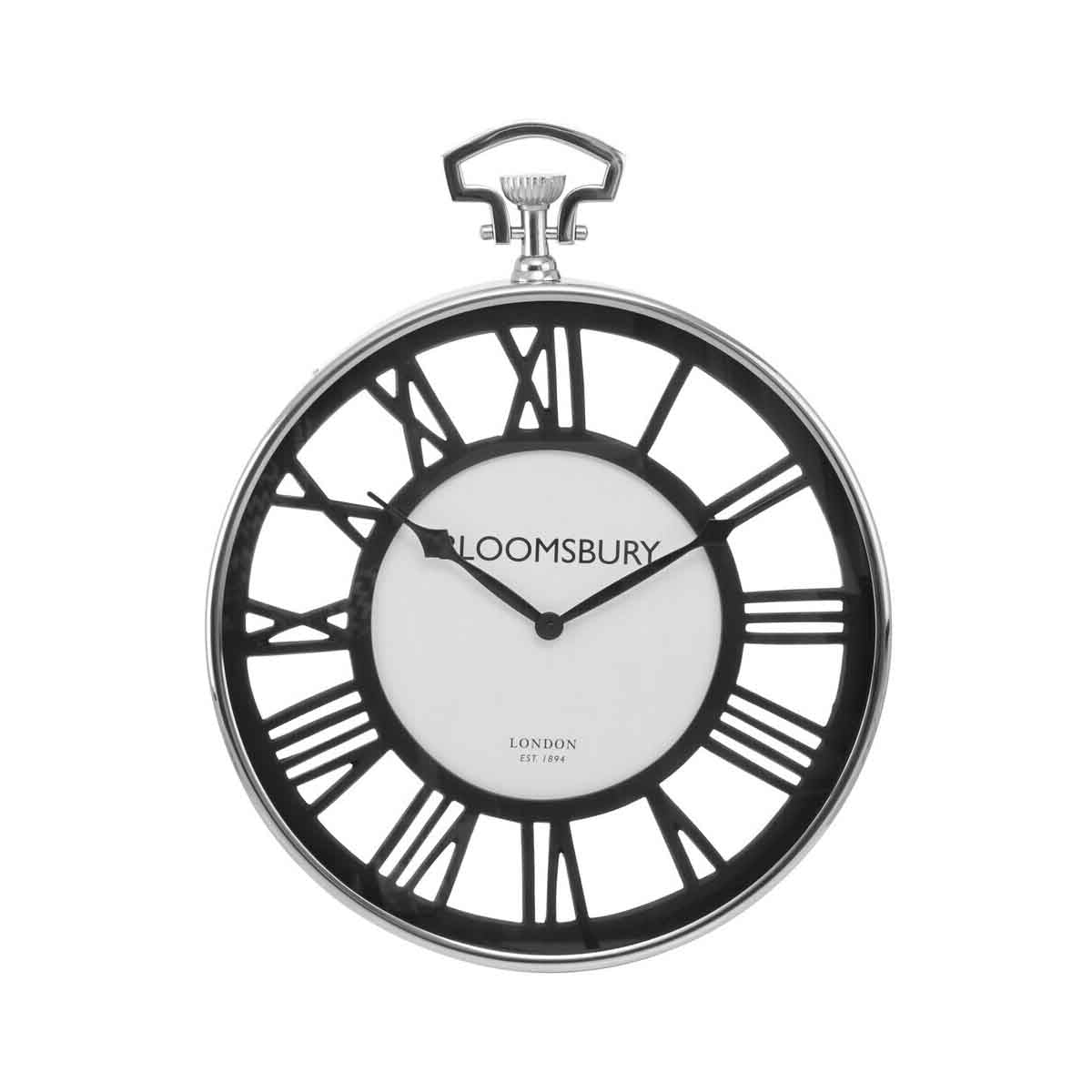 Mateo Nickel Finish Pocket Style Wall Clock