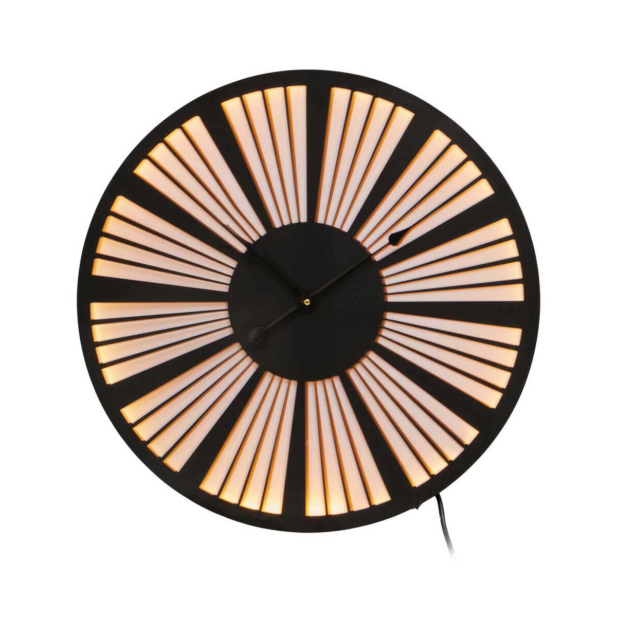 Genova Small Black And White LED Wall Clock