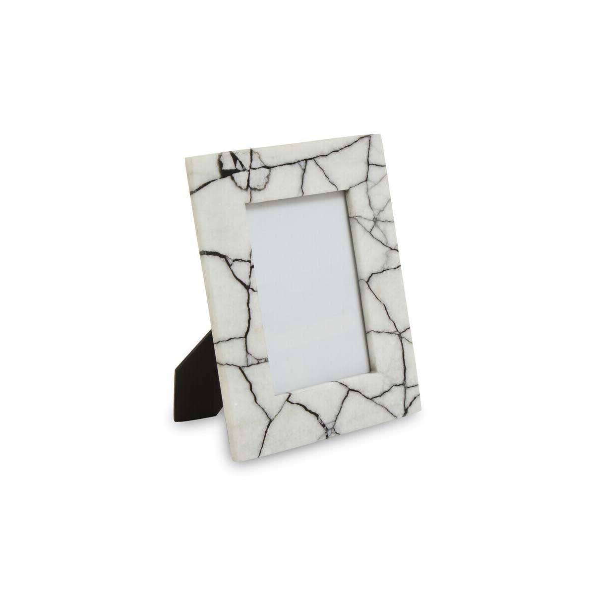 Marmara White and Black Marble 5In X 7In Large Photo Frame