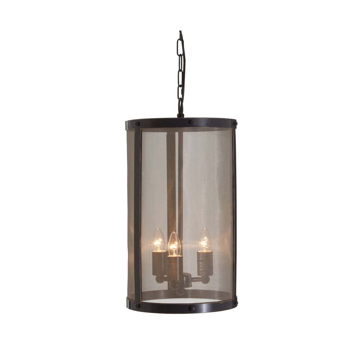 Hampstead Black Finish Small Pendant Light With Hints of Gold