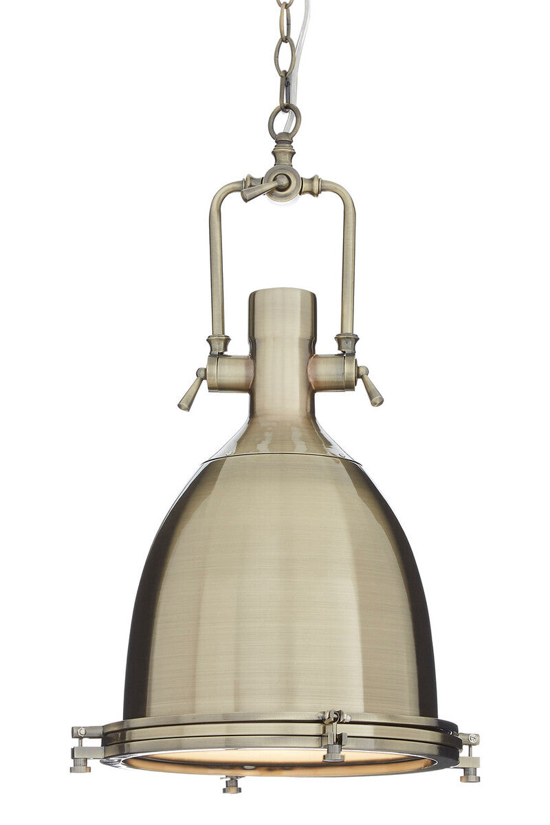 Lexington Large Antique Brass Pendant Light