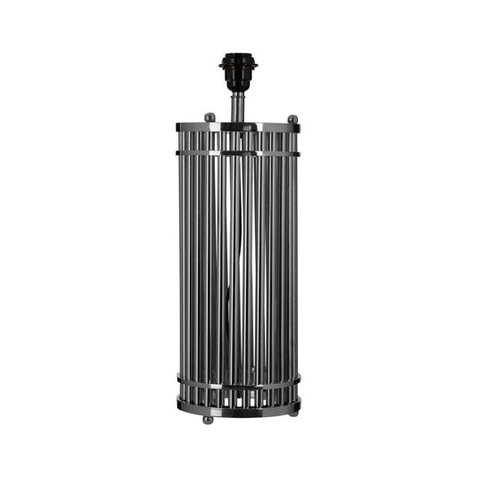 Calvin Silver Finish Cylindrical Table Lamp