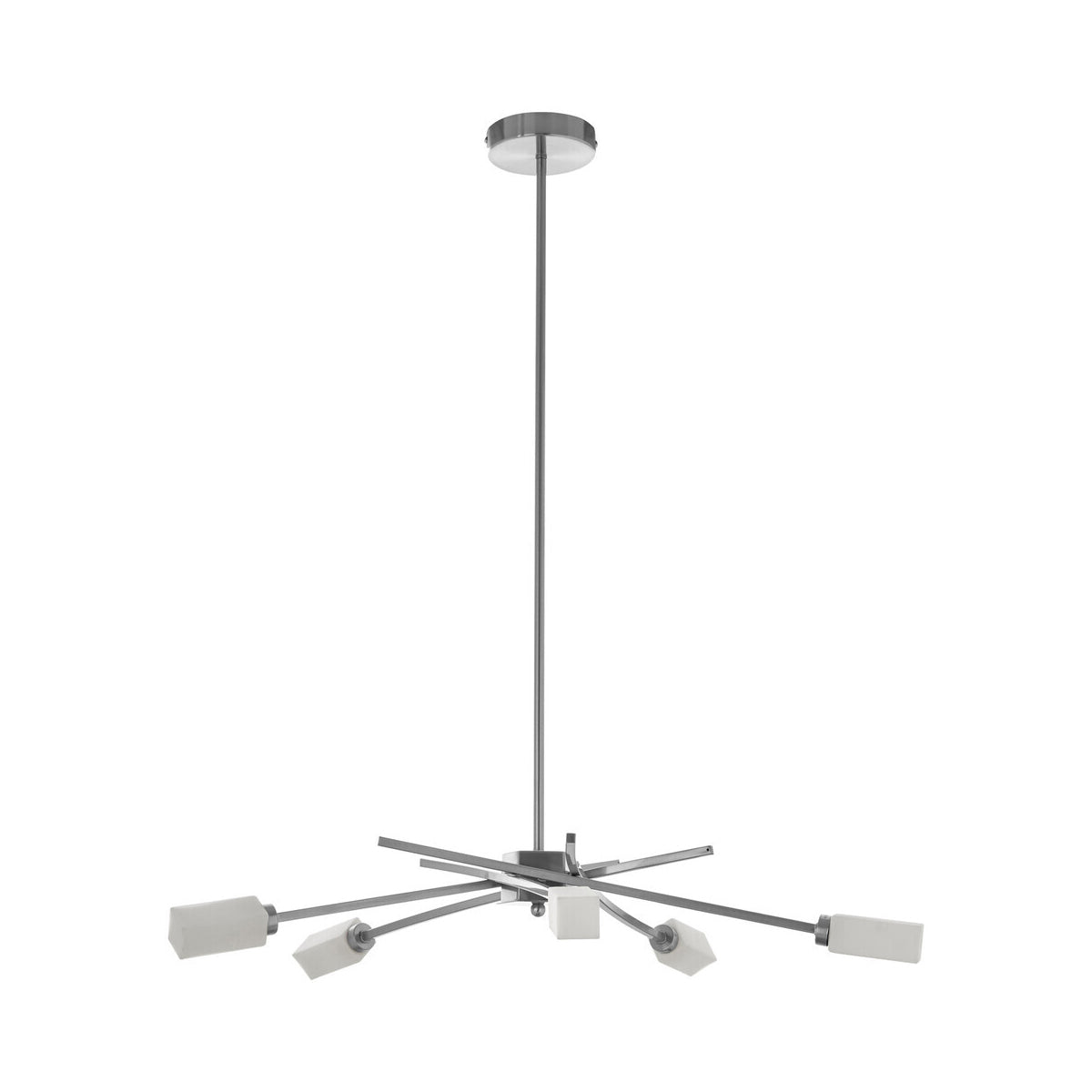 Abira 5 Frosted Glass Shade Pendant Lamp