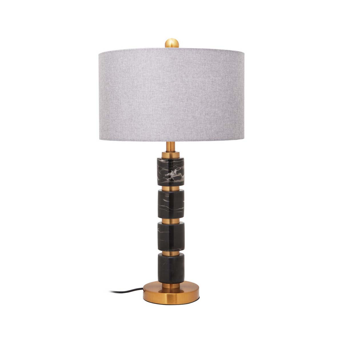Marmo Grey Fabric Shade Table Lamp