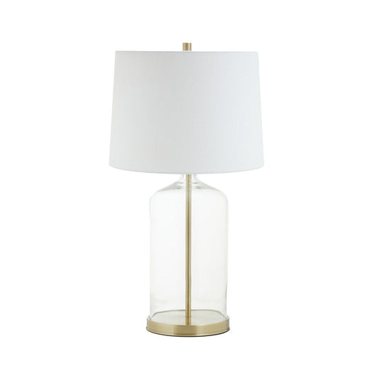 Nadia White Fabric Shade Table Lamp