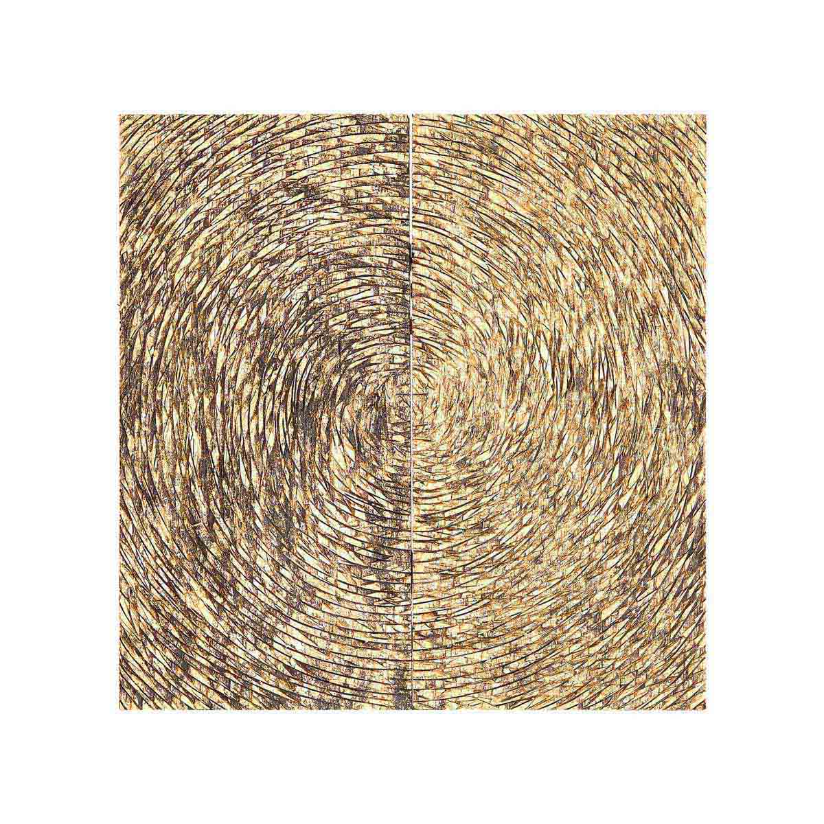 Modello Wood Carving Gold Finish Wall Art