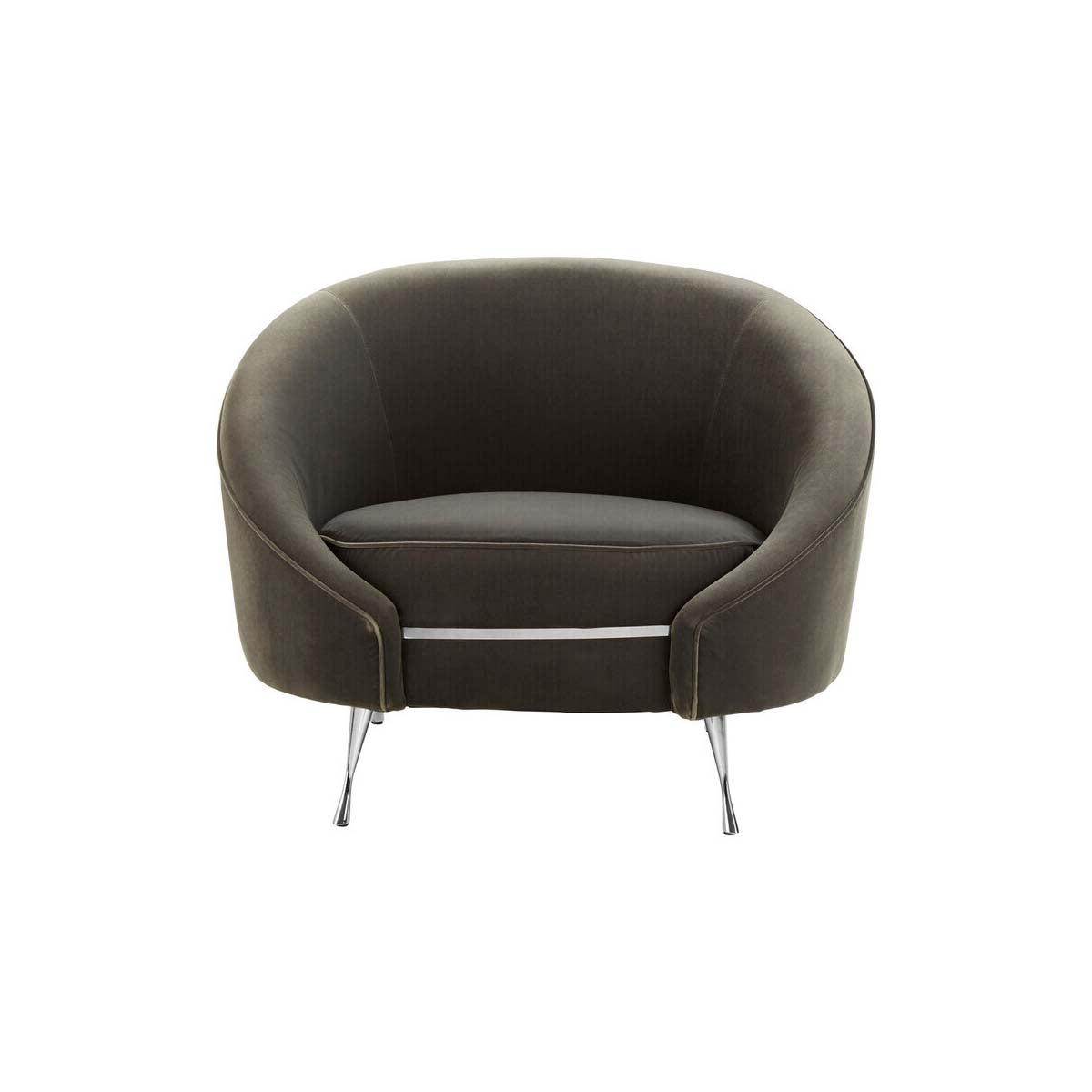 Manhattan Grey Velvet Armchair