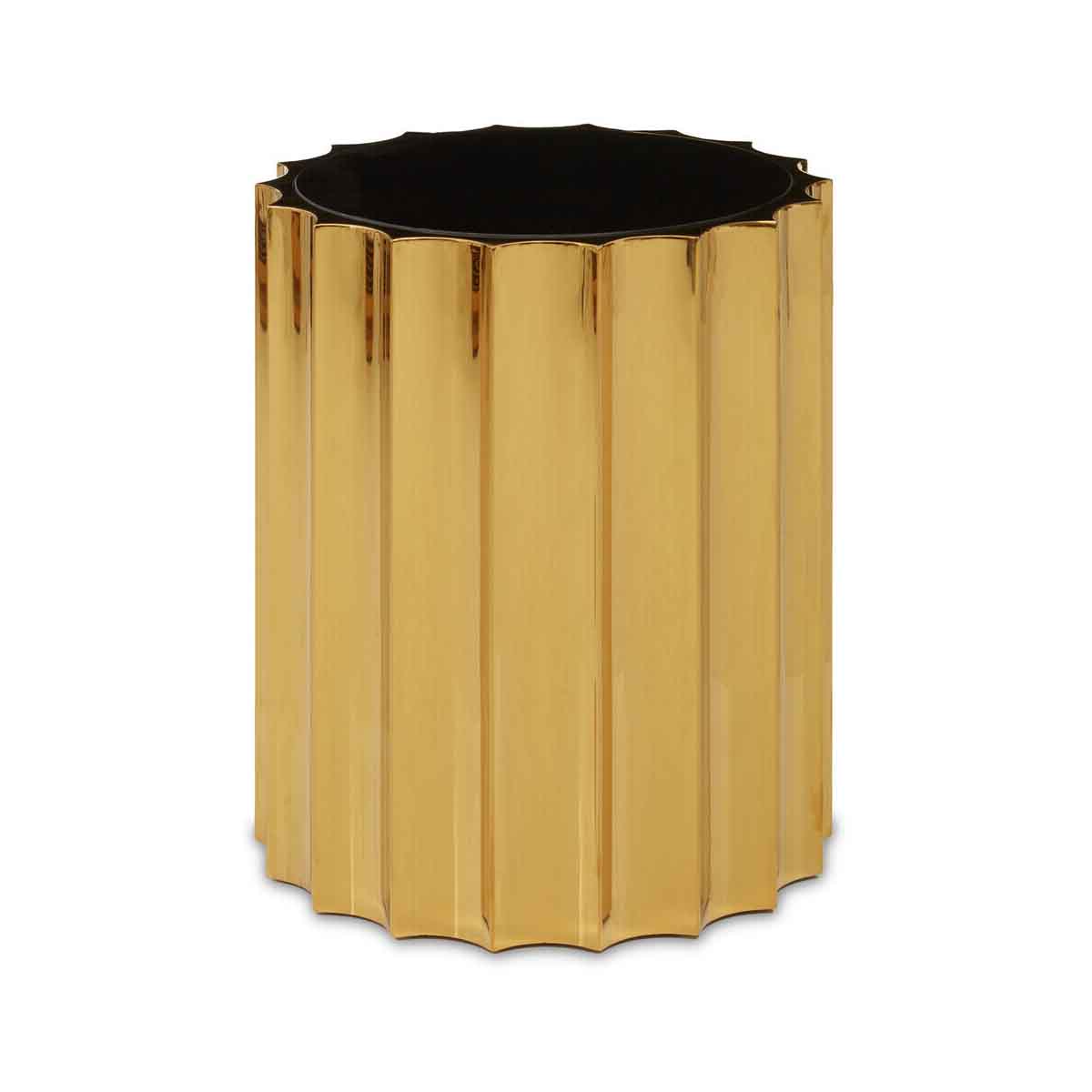 Alvaro Black And Titanium Round Side Table