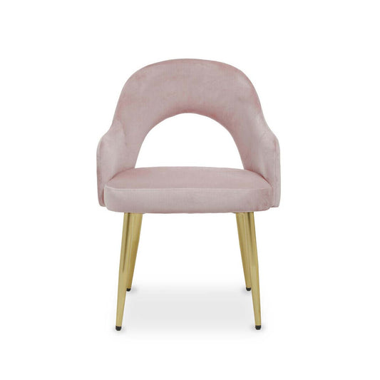 Dani Dusky Pink Velvet Dining Chair