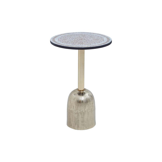 Inventivo Mosaic Top Gold Base Side Table