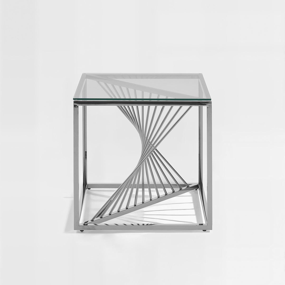 Amella End Table With Silver Frame