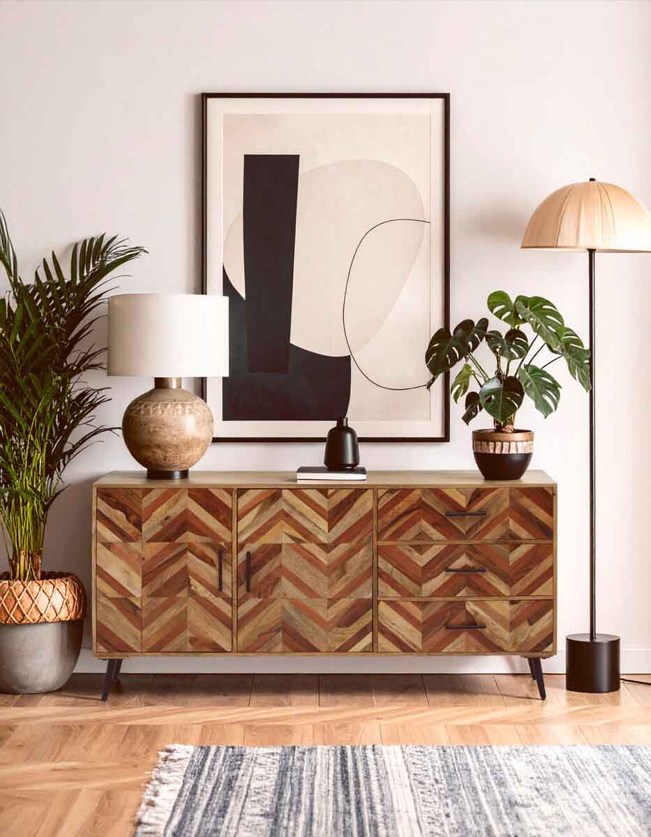 Boho Two Door Mango Wood Sideboard