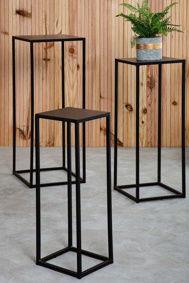 Mandoli Nest Of 3 Black Side Tables