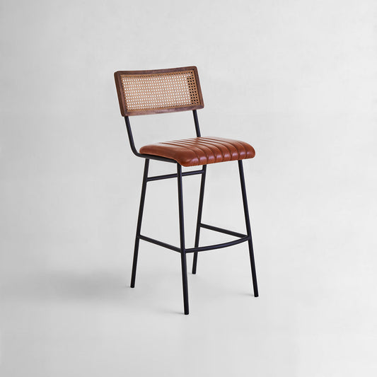 Buffalo Tan Leather Bar Chair