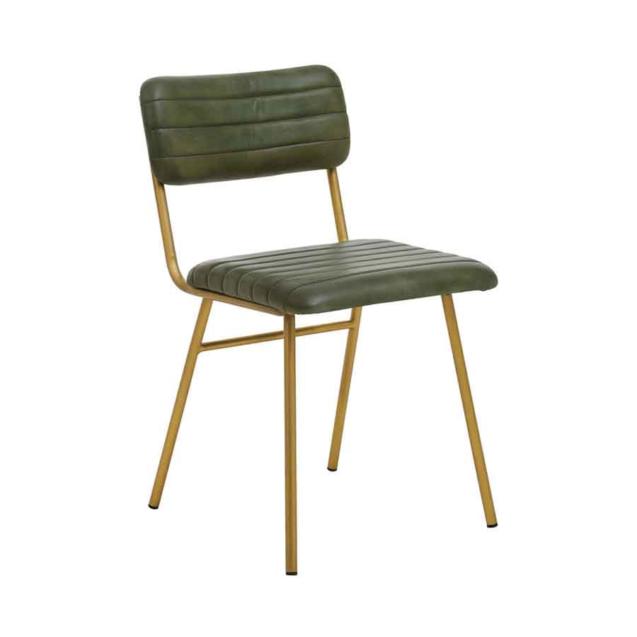Buffalo Green Leather Dining Chair