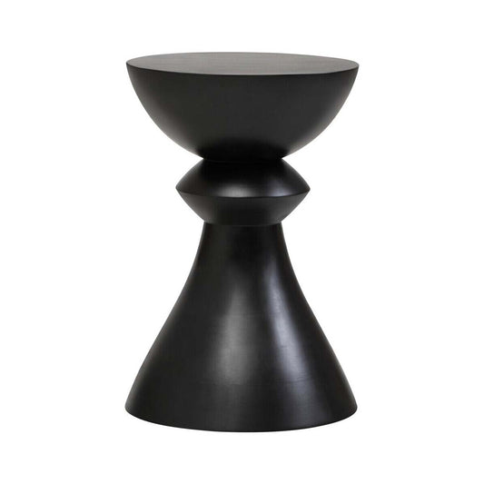 Walsa Black Finish Mango Wood Accent Side Table