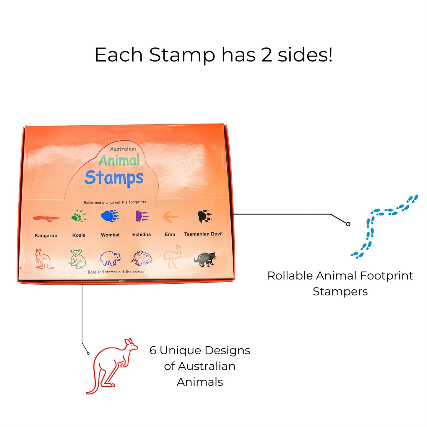 Double Sided Self Inking Australian Animal Stamper (single)