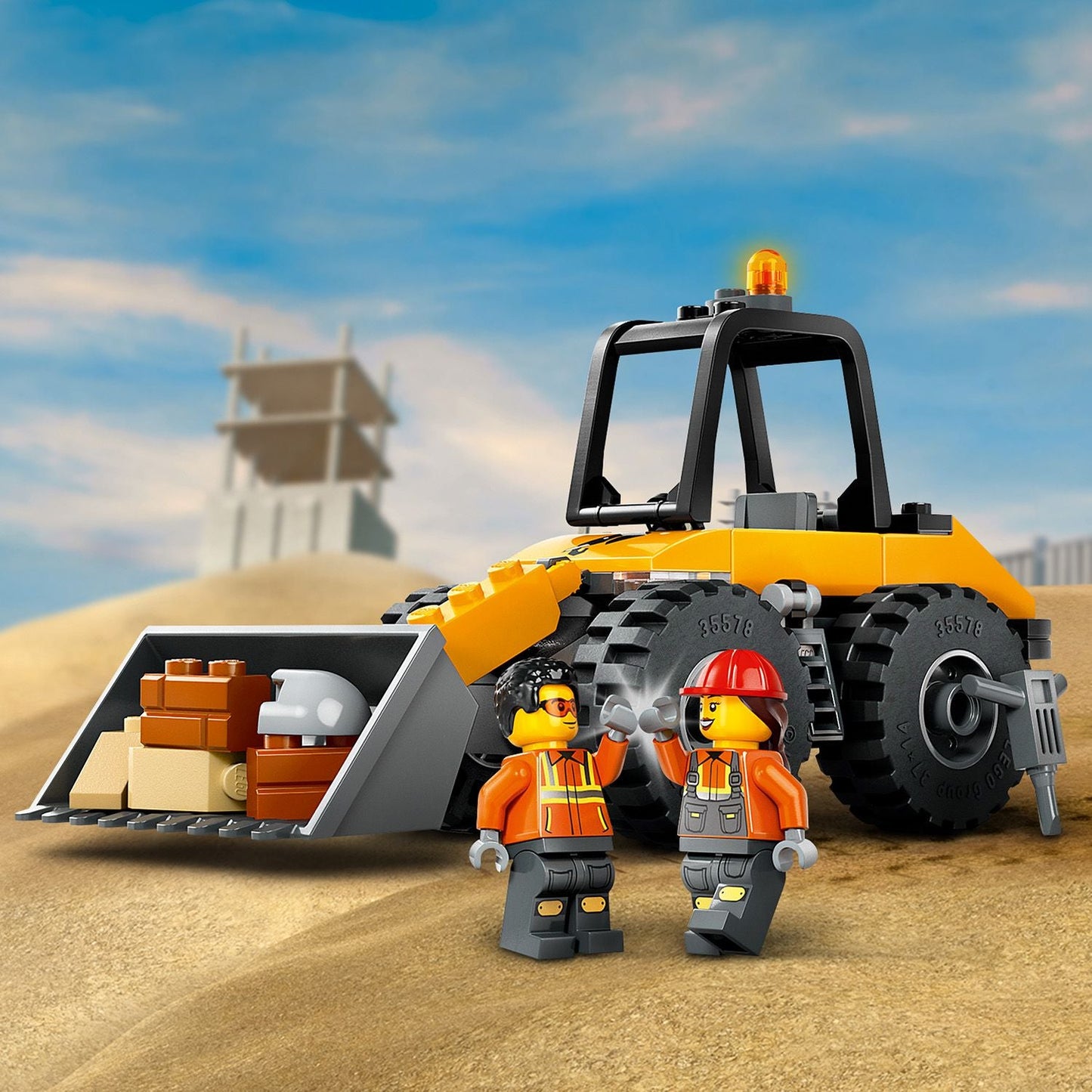 Lego City 60450 Yellow Construction Wheel Loader Playset for Ages 4+