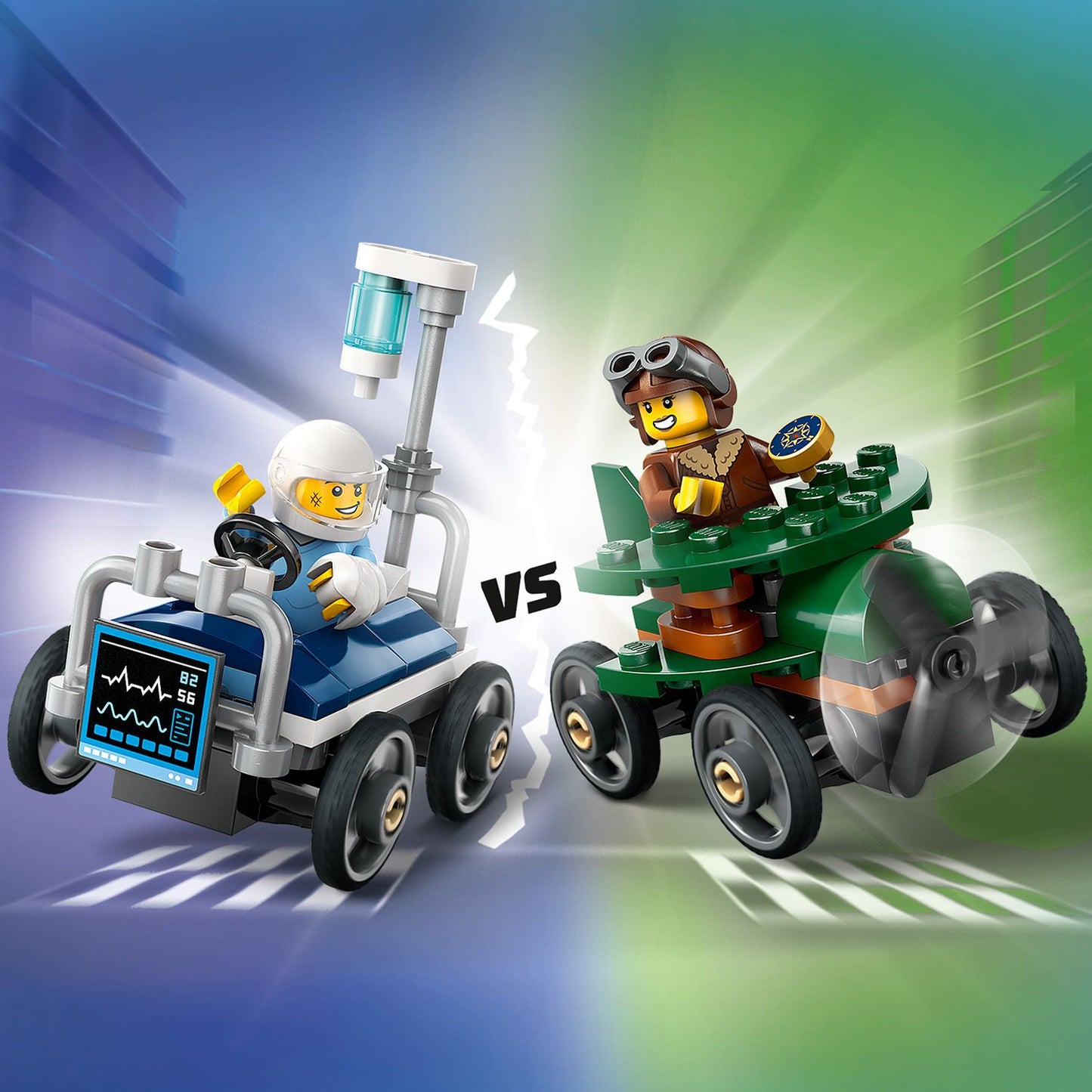 Lego City 60459 Airplane Vs. Hospital Bed Race Car Pack for Ages 5+