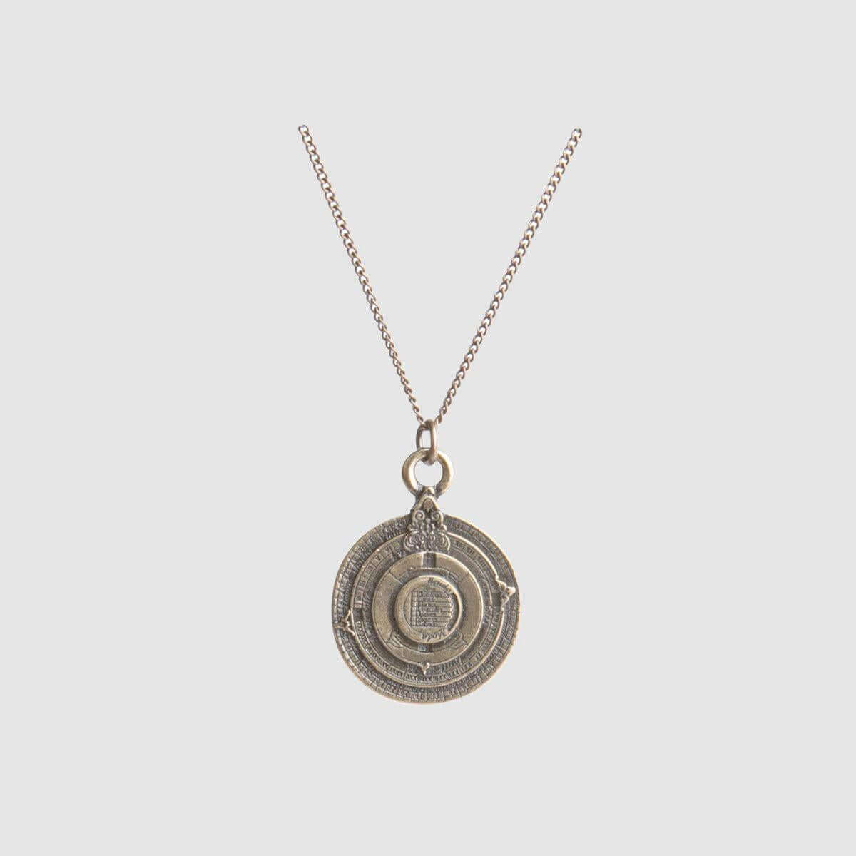 Hemisferium Miniature Perpetual Calendar Pendant Chain (Brass Plated)
