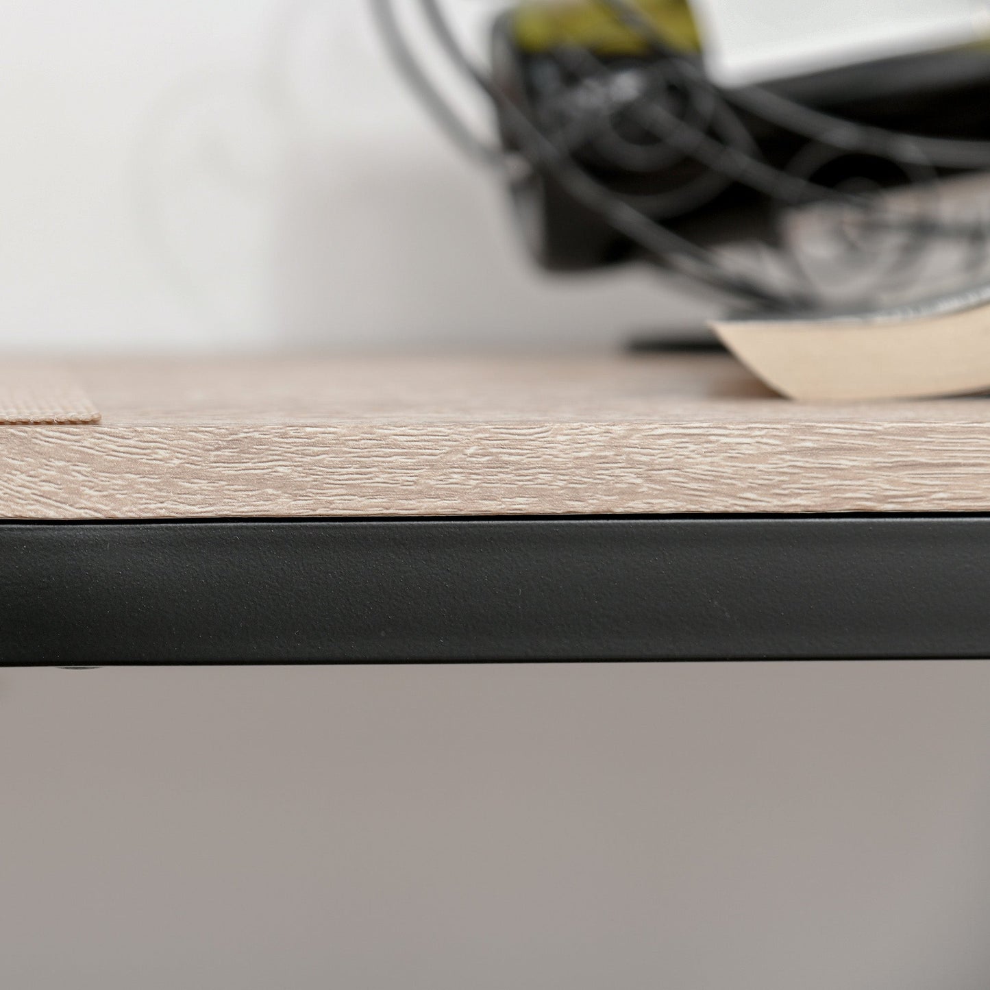 Metal Frame Medium-density fibreboard Top Table & Bar Stool Set Black