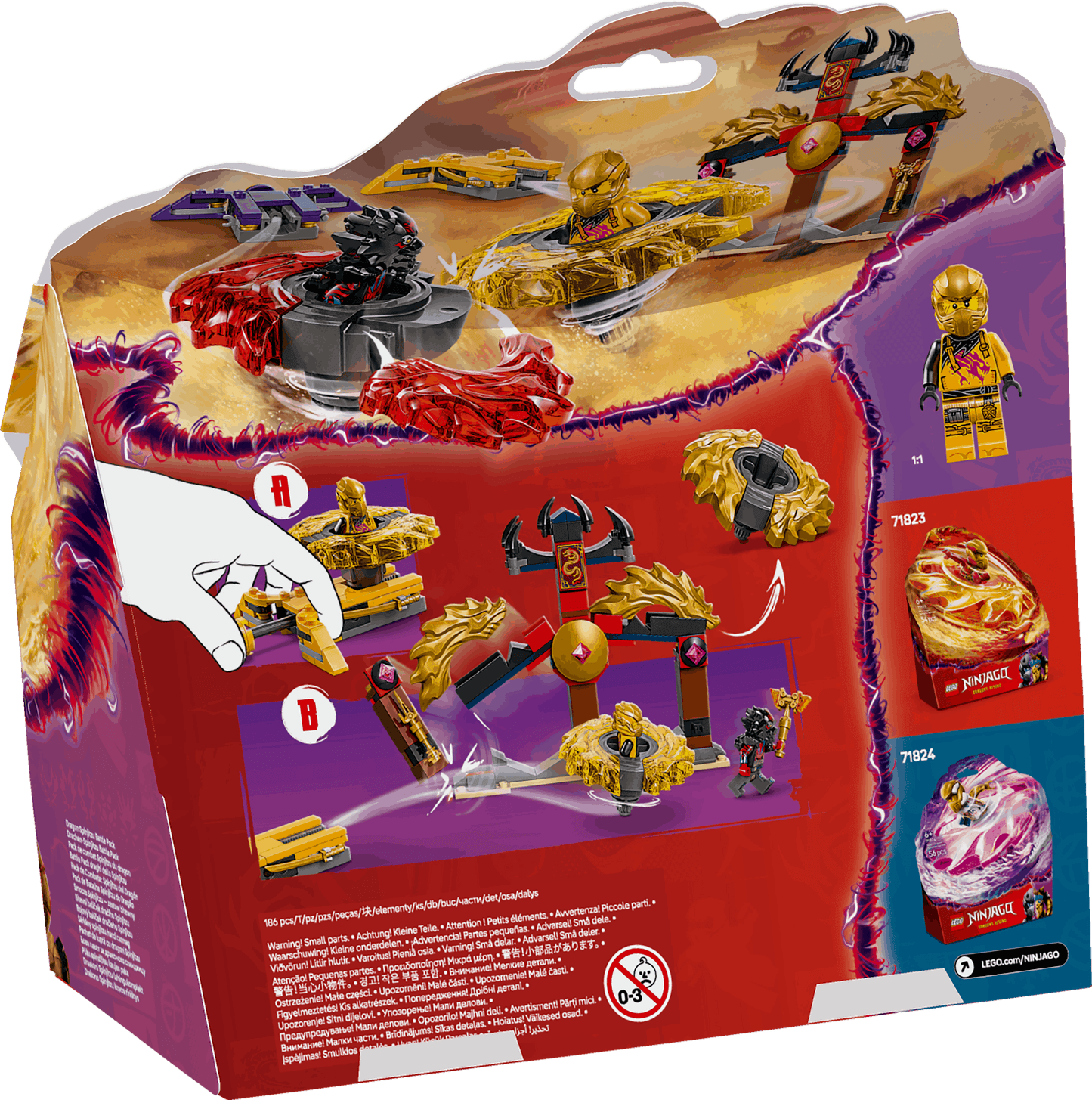 Lego Ninjago 71826 Dragon Spinjitzu Battle Pack Playset for Age 6 & Up