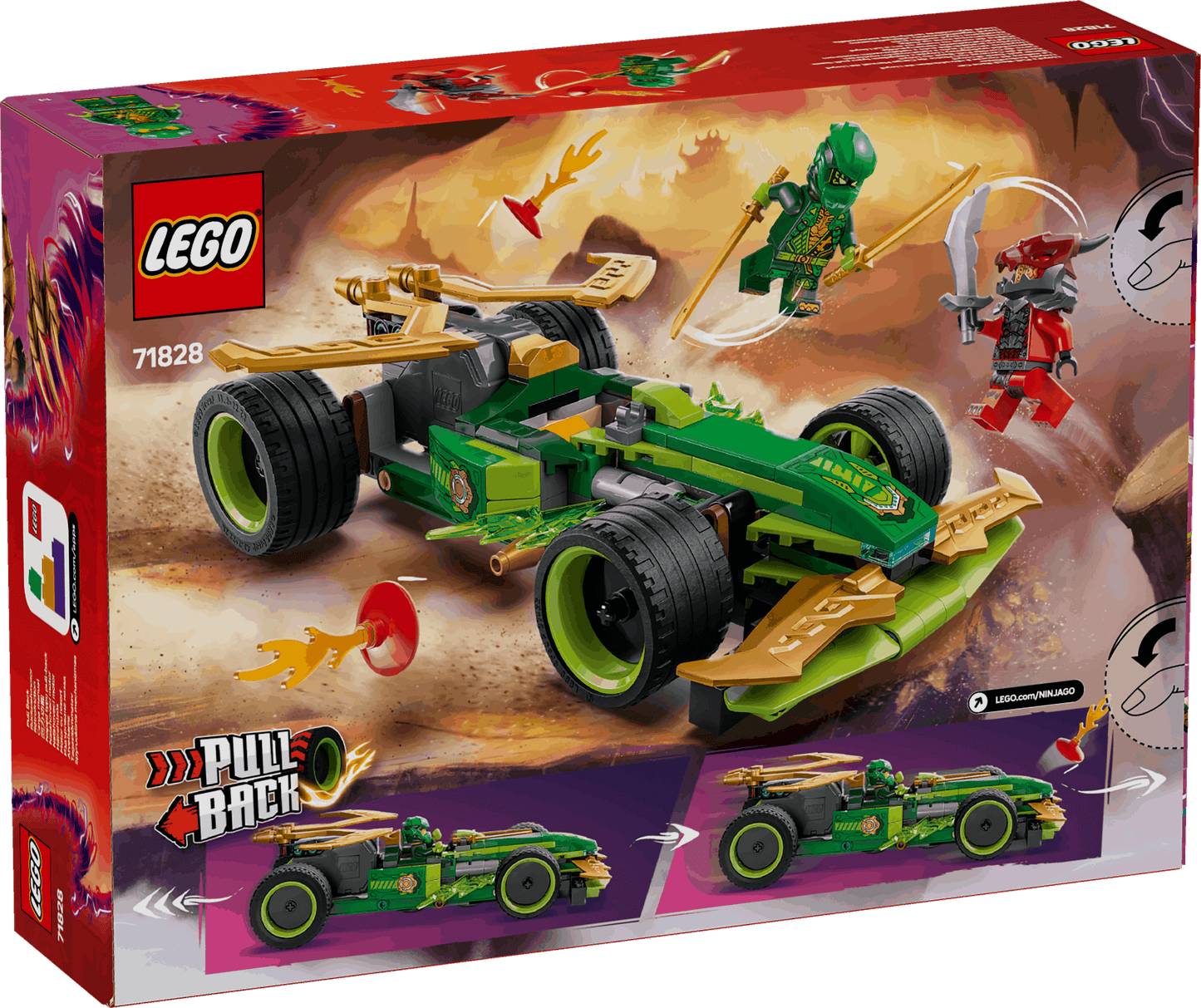 Lego Ninjago 71828 Lloyd's Pull-Back Race Car Playset for Ages 7 & Up