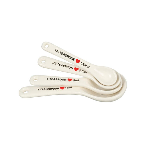 Set of 4 Heart Design Measuring Spoons