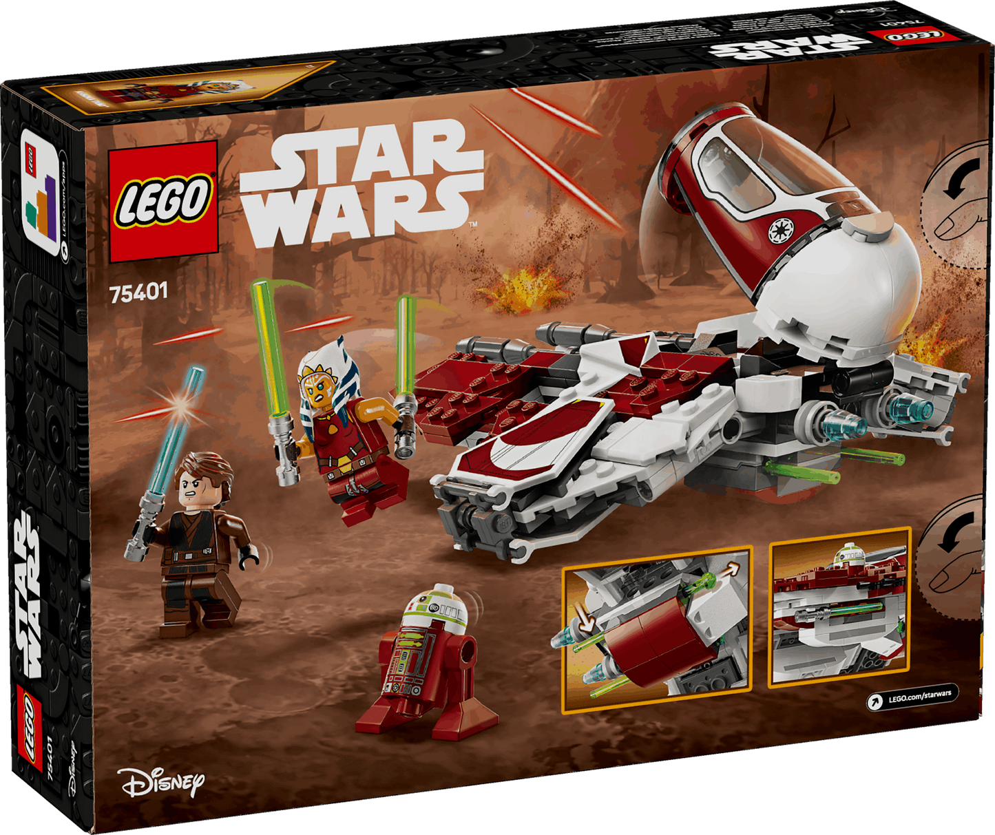 Lego Star Wars 75401 Ahsoka's Jedi Interceptor Playset for Ages 8 & Up
