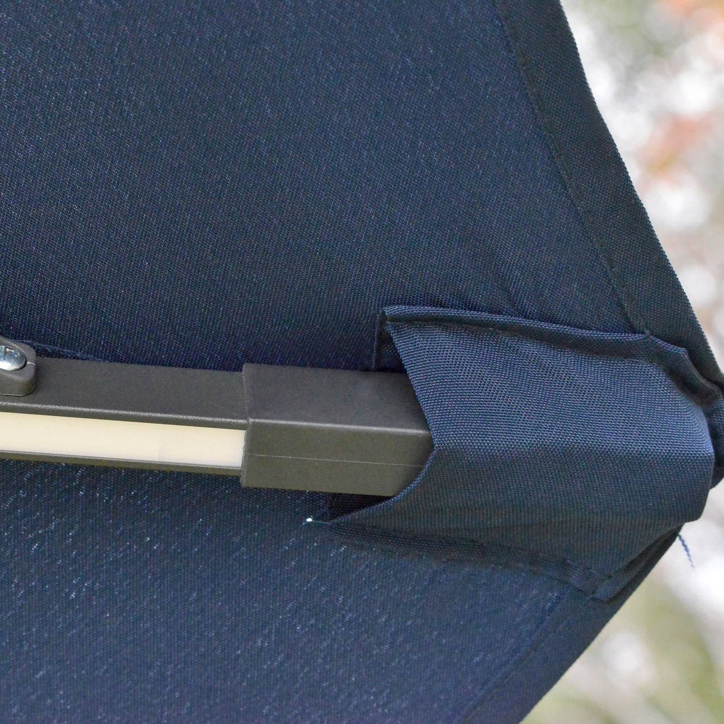 3M LED Cantilever Parasol Outdoor Sun Umbrella w/ Base Solar Lights Blue