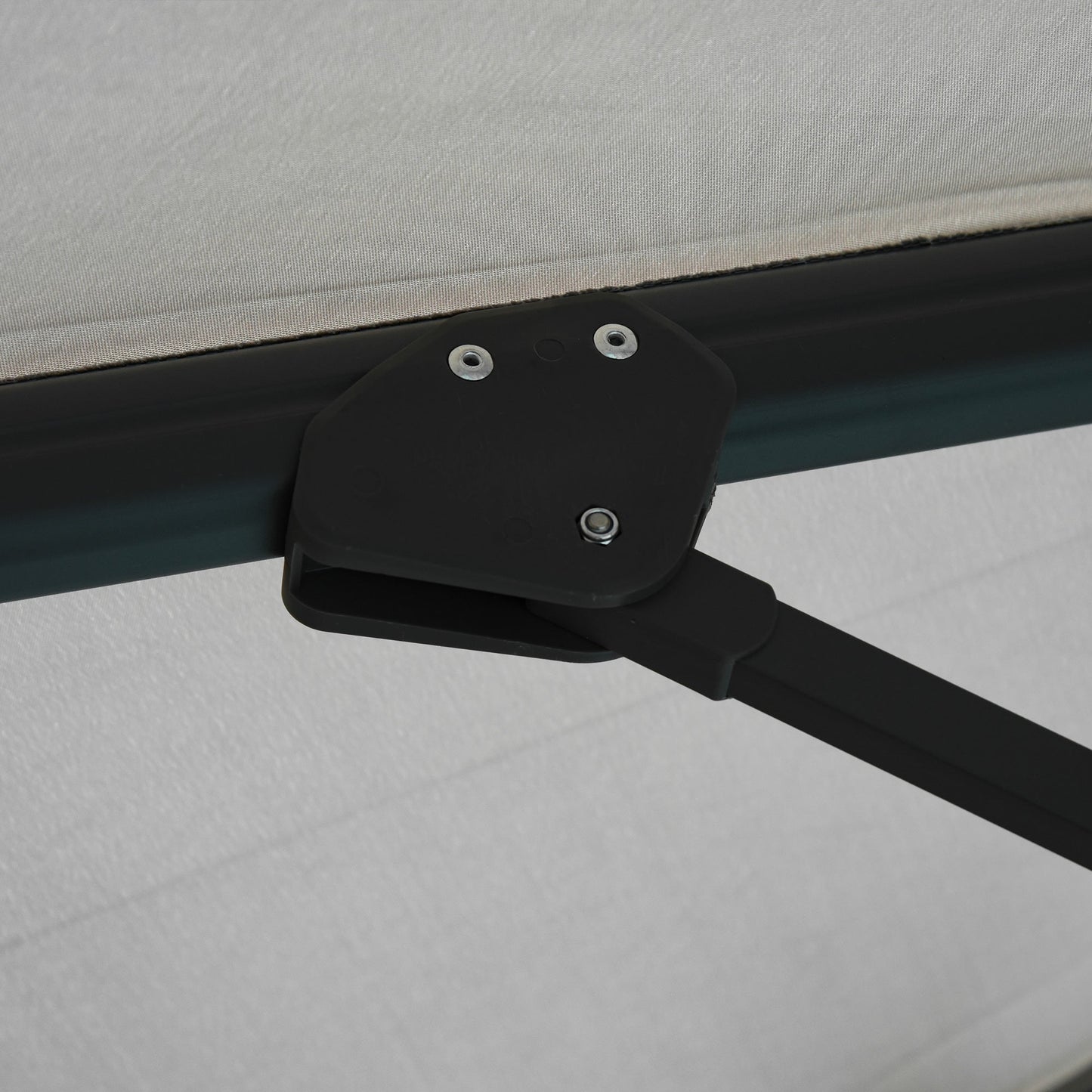 3M LED Cantilever Parasol Garden Sun Umbrella w/ Cross Base and Solar Lights Grey