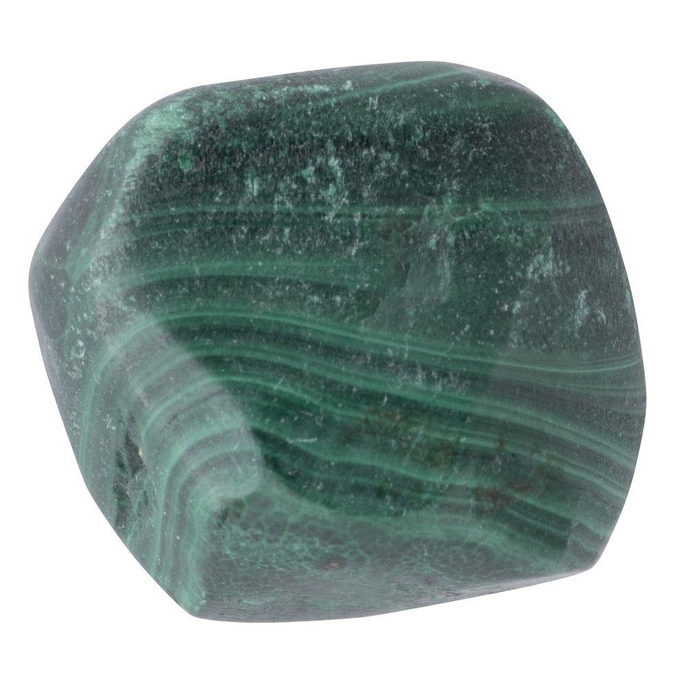 Green Banded Malachite Tumbled Semi-Precious Collectible Gemstones